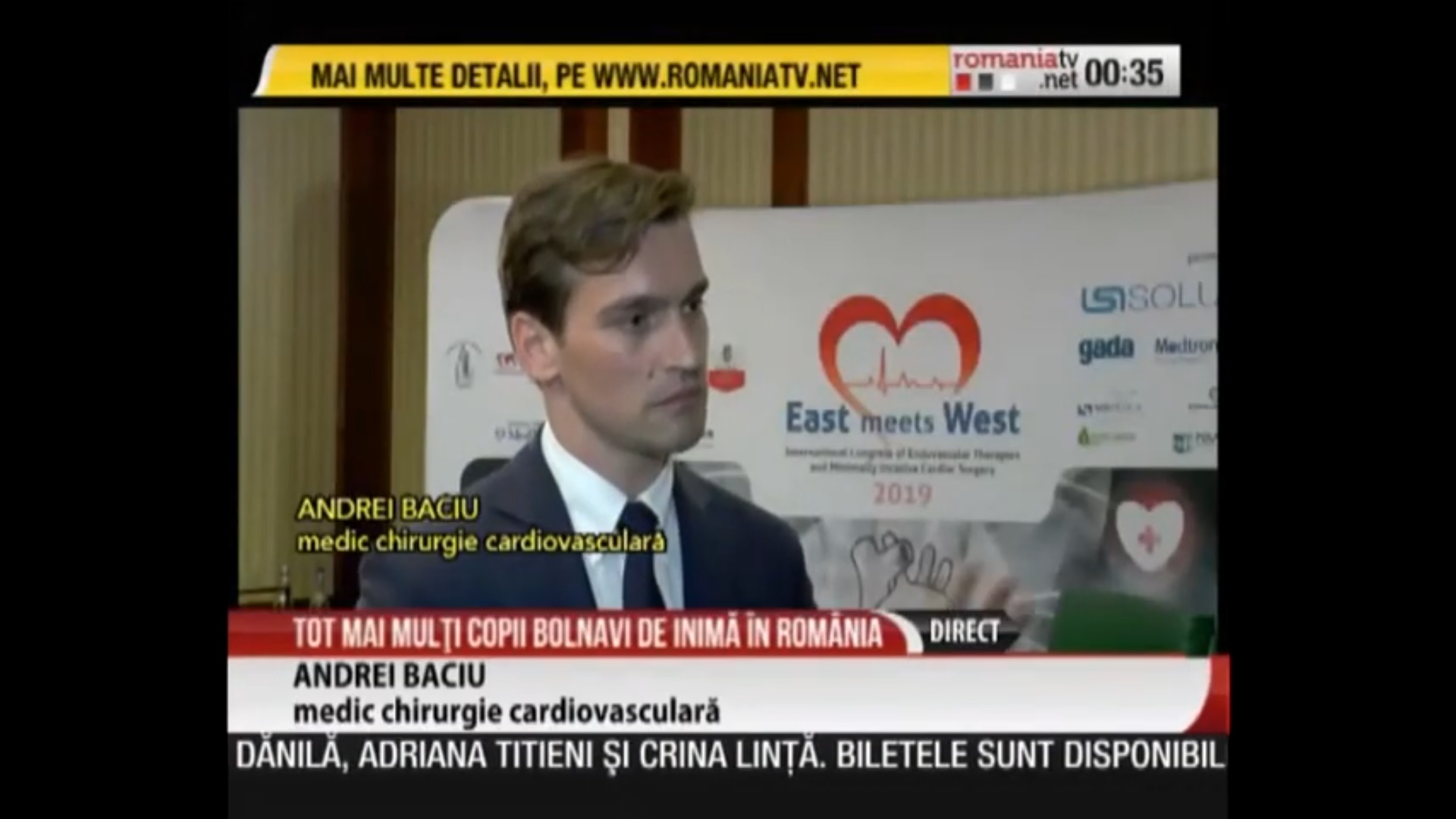 Fotografie a doctorului Andrei Baciu intr-un interviu acordat postului de televiziune România TV